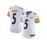 Women Nike Pittsburgh Steelers #5 Joshua Dobbs White Vapor Untouchable Limited Player NFL Jersey
