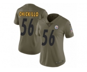 Women Nike Pittsburgh Steelers #56 Anthony Chickillo Limited Olive 2017 Salute to Service NFL Jersey
