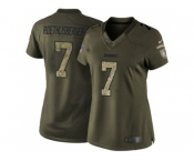 Women Nike Pittsburgh Steelers #7 Ben Roethlisberger Green Stitched NFL Limited 2015 Salute to Service Jersey