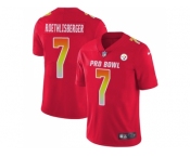 Women Nike Pittsburgh Steelers #7 Ben Roethlisberger Red Stitched NFL Limited AFC 2018 Pro Bowl Jersey