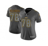Women Nike Pittsburgh Steelers #78 Alejandro Villanueva Gray Static NFL Vapor Untouchable Limited Jersey