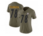 Women Nike Pittsburgh Steelers #78 Alejandro Villanueva Limited Olive 2017 Salute to Service NFL Jersey