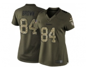 Women Nike Pittsburgh Steelers #84 Antonio Brown Green Stitched NFL Limited 2015 Salute to Service Jersey