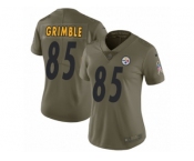 Women Nike Pittsburgh Steelers #85 Xavier Grimble Limited Olive 2017 Salute to Service NFL Jersey