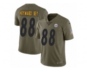 Women Nike Pittsburgh Steelers #88 Darrius Heyward-Bey Limited Olive 2017 Salute to Service NFL Jersey