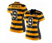 Women Nike Pittsburgh Steelers #9 Chris Boswell Elite Yellow Black Alternate 80TH Anniversary Throwback NFL Jersey