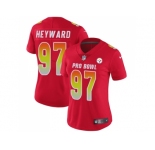 Women Nike Pittsburgh Steelers #97 Cameron Heyward Red Stitched NFL Limited AFC 2018 Pro Bowl Jersey