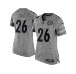 Women Nike Steelers #26 Le'Veon Bell Gray Stitched NFL Limited Gridiron Gray Jersey