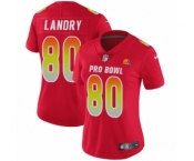 Women's Cleveland Browns #80 Jarvis Landry Limited Red AFC 2019 Pro Bowl Football Jersey