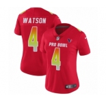 Women's Houston Texans #4 Deshaun Watson Limited Red AFC 2019 Pro Bowl Football Jersey