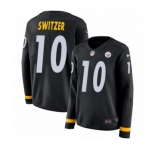 Women's Nike Pittsburgh Steelers #10 Ryan Switzer Limited Black Therma Long Sleeve NFL Jersey