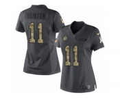 Women's Nike Pittsburgh Steelers #11 Justin Hunter Limited Black 2016 Salute to Service NFL Jersey