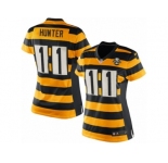 Women's Nike Pittsburgh Steelers #11 Justin Hunter Limited Yellow Black Alternate 80TH Anniversary Throwback NFL Jersey