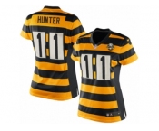 Women's Nike Pittsburgh Steelers #11 Justin Hunter Limited Yellow Black Alternate 80TH Anniversary Throwback NFL Jersey