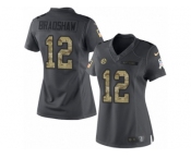 Women's Nike Pittsburgh Steelers #12 Terry Bradshaw Limited Black 2016 Salute to Service NFL Jersey