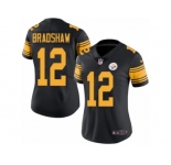 Women's Nike Pittsburgh Steelers #12 Terry Bradshaw Limited Black Rush NFL Jersey