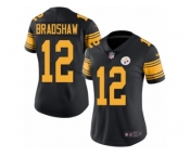 Women's Nike Pittsburgh Steelers #12 Terry Bradshaw Limited Black Rush NFL Jersey