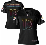 Women's Nike Pittsburgh Steelers #13 James Washington Game Black Fashion NFL Jersey