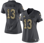 Women's Nike Pittsburgh Steelers #13 James Washington Limited Black 2016 Salute to Service NFL Jersey