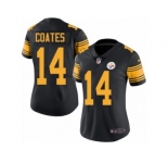 Women's Nike Pittsburgh Steelers #14 Sammie Coates Limited Black Rush NFL Jersey