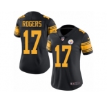 Women's Nike Pittsburgh Steelers #17 Eli Rogers Limited Black Rush NFL Jersey