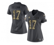 Women's Nike Pittsburgh Steelers #17 Joe Gilliam Limited Black 2016 Salute to Service NFL Jersey