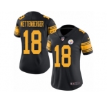 Women's Nike Pittsburgh Steelers #18 Zach Mettenberger Limited Black Rush NFL Jersey