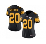 Women's Nike Pittsburgh Steelers #20 Cameron Sutton Limited Black Rush NFL Jersey