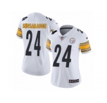 Women's Nike Pittsburgh Steelers #24 Coty Sensabaugh White Vapor Untouchable Limited Player NFL Jersey