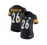 Women's Nike Pittsburgh Steelers #26 Rod Woodson Vapor Untouchable Limited Black Team Color NFL Jersey