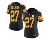 Women's Nike Pittsburgh Steelers #27 Senquez Golson Limited Black Rush NFL Jersey