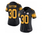 Women's Nike Pittsburgh Steelers #30 Cameron Sutton Limited Black Rush NFL Jersey