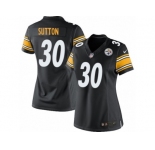 Women's Nike Pittsburgh Steelers #30 Cameron Sutton Limited Black Team Color NFL Jersey