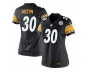 Women's Nike Pittsburgh Steelers #30 Cameron Sutton Limited Black Team Color NFL Jersey