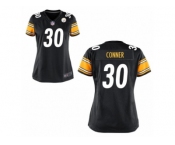 Women's Nike Pittsburgh Steelers #30 James Conner Black Team Color NFL Jersey