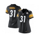 Women's Nike Pittsburgh Steelers #31 Ross Cockrell Limited Black Team Color NFL Jersey