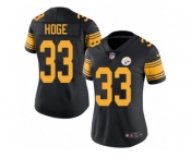 Women's Nike Pittsburgh Steelers #33 Merril Hoge Limited Black Rush NFL Jersey