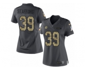 Women's Nike Pittsburgh Steelers #39 Daimion Stafford Limited Black 2016 Salute to Service NFL Jersey