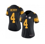 Women's Nike Pittsburgh Steelers #4 Jordan Berry Limited Black Rush NFL Jersey