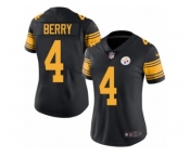 Women's Nike Pittsburgh Steelers #4 Jordan Berry Limited Black Rush NFL Jersey