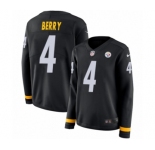 Women's Nike Pittsburgh Steelers #4 Jordan Berry Limited Black Therma Long Sleeve NFL Jersey