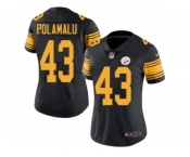 Women's Nike Pittsburgh Steelers #43 Troy Polamalu Limited Black Rush NFL Jersey