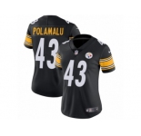 Women's Nike Pittsburgh Steelers #43 Troy Polamalu Vapor Untouchable Limited Black Team Color NFL Jersey