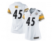 Women's Nike Pittsburgh Steelers #45 Roosevelt Nix Limited White NFL Jersey