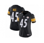 Women's Nike Pittsburgh Steelers #45 Roosevelt Nix Vapor Untouchable Limited Black Team Color NFL Jersey