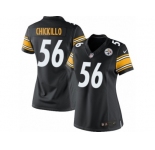 Women's Nike Pittsburgh Steelers #56 Anthony Chickillo Limited Black Team Color NFL Jersey