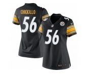 Women's Nike Pittsburgh Steelers #56 Anthony Chickillo Limited Black Team Color NFL Jersey