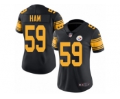 Women's Nike Pittsburgh Steelers #59 Jack Ham Limited Black Rush NFL Jersey