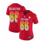 Women's Nike Pittsburgh Steelers #66 David DeCastro Limited Red AFC 2019 Pro Bowl NFL Jersey