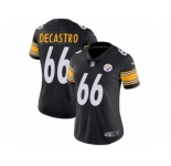 Women's Nike Pittsburgh Steelers #66 David DeCastro Vapor Untouchable Limited Black Team Color NFL Jersey
